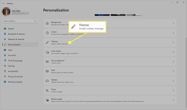Windows 11 Personalization settings