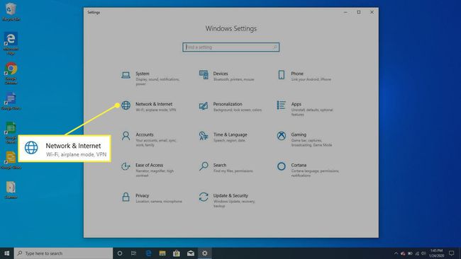 Windows Settings in Windows 10.