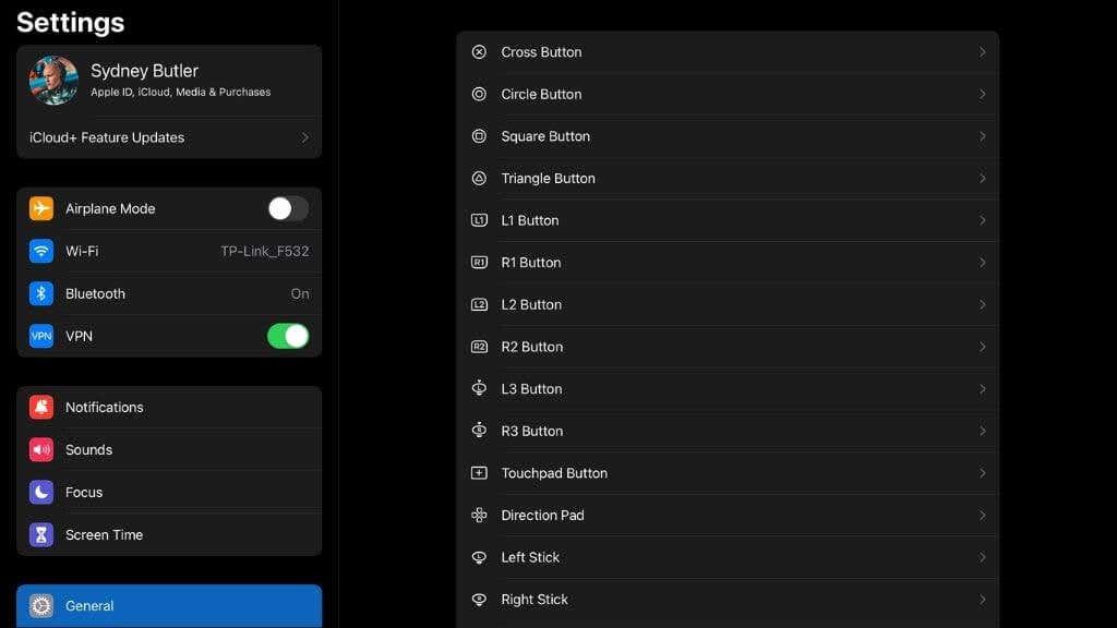 Remap keys screen 