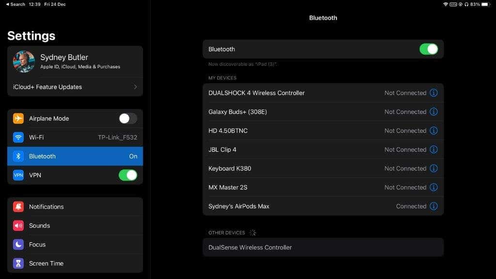 DualSense Wireless Controller under Other Devices 