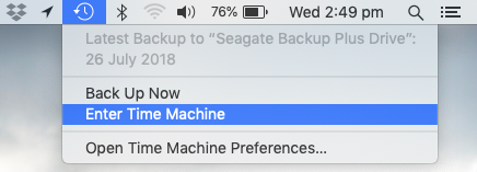 Enter Time Machine