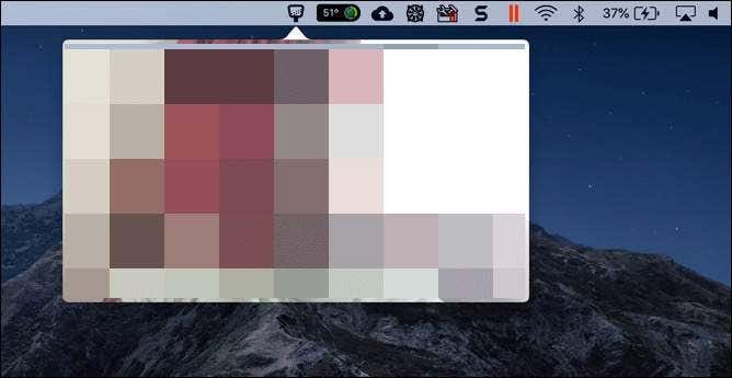 Hand Mirror app in menu bar