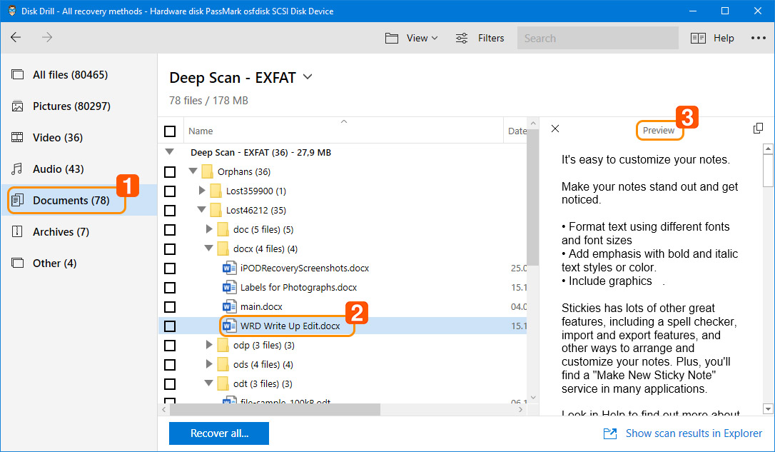 disk drill overview document recovery