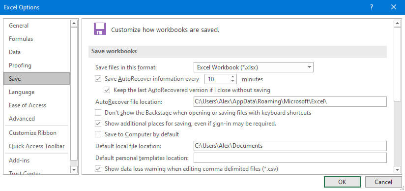 configure autorecover