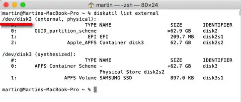 List USB Terminal