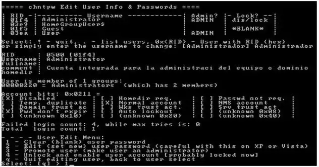 The Offline NT Password & Registry Editor